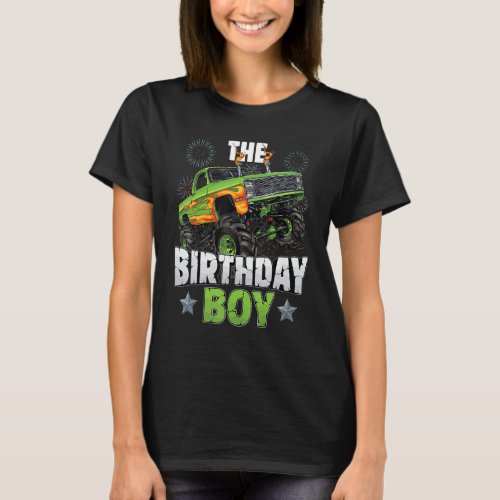 Birthday Boy Monster Truck car Bday Party Kids boy T_Shirt