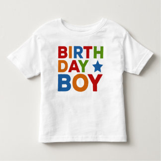 Birthday Boy Multi Colored Toddler T-shirt