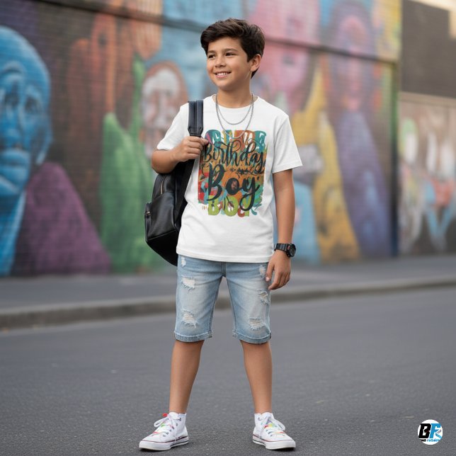 Birthday Boy - Multiple Text Design T-Shirt (Creator Uploaded)