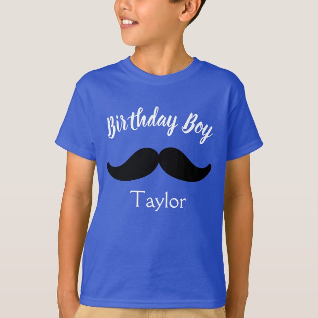 Birthday Boy Mustache T-Shirt (Front)
