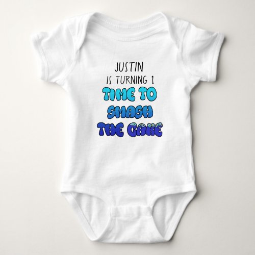 Birthday Boy name and age Smash Cake Shirt