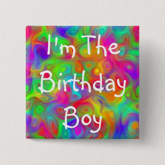 Birthday Boy Party Button (Front)