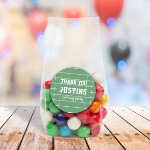 Birthday Boy Party Football Sports Custom Classic Round Sticker