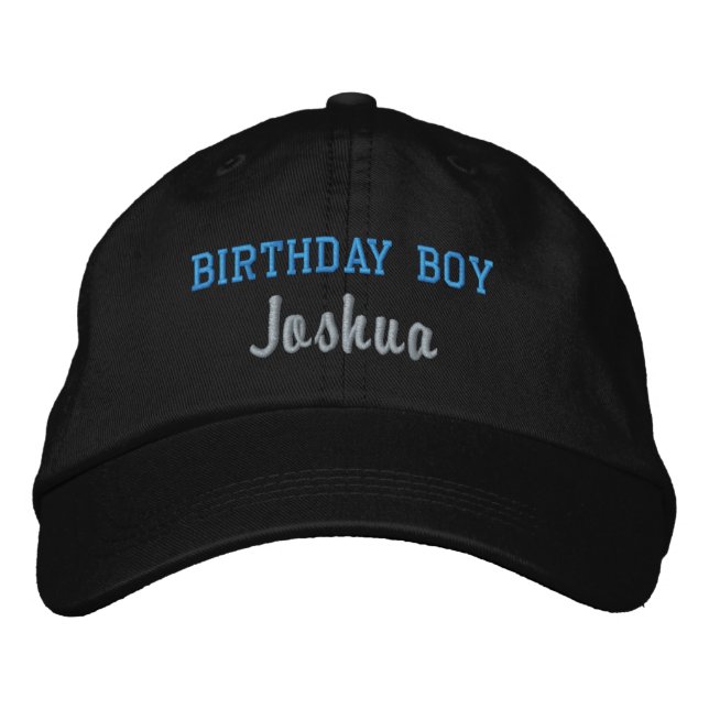 Birthday Boy Personalized Cap, Birthday Party Hat (Front)