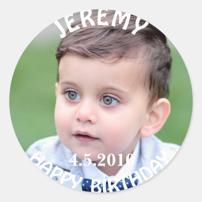 Birthday Boy Photo Sticker (Front)
