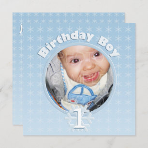 Birthday Boy Photo Winter Onederland Invitation