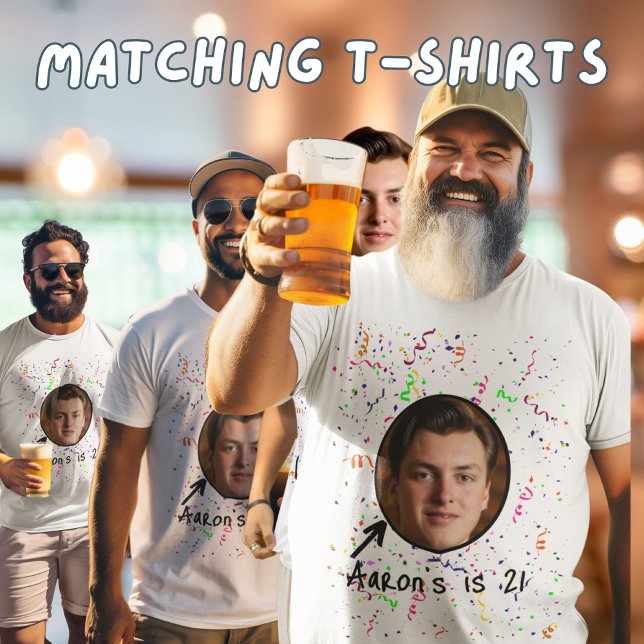 Birthday Boy pub crawl 21st Party group T-Shirt (Creator Uploaded)