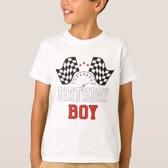 Birthday Boy Race Car Racing Car Driver  T-Shirt (Front)