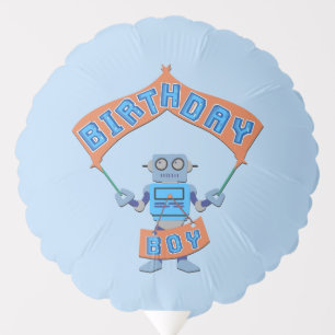 Birthday Boy Robot Balloon