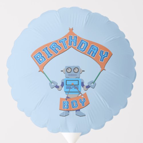Birthday Boy Robot      Balloon