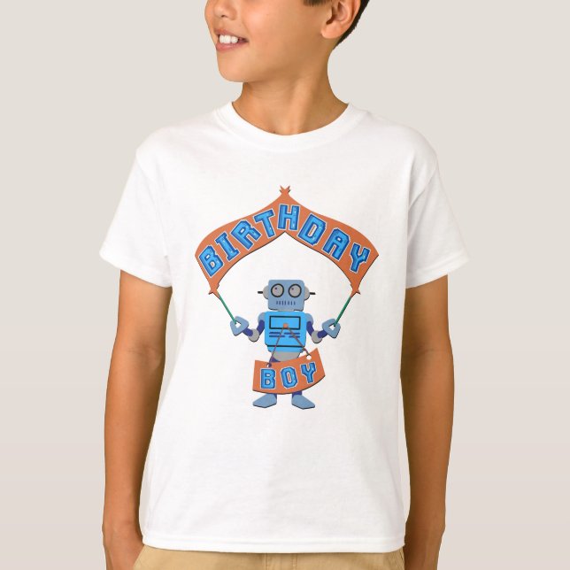 Birthday Boy Robot T-Shirt (Front)