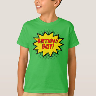 BIRTHDAY BOY Superhero Logo Gift T-Shirt
