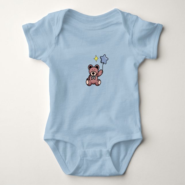 Birthday Boy Teddy Bear     Baby Bodysuit (Front)