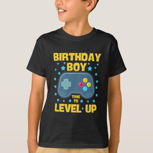 Birthday boy time to level up birthday T_shirt