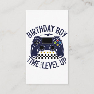 Birthday Boy Time to Level Up Enclosure Card