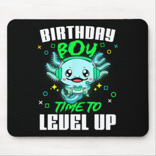 Birthday Boy Time To Level Up Gamer Birthday Kids Mouse Pad