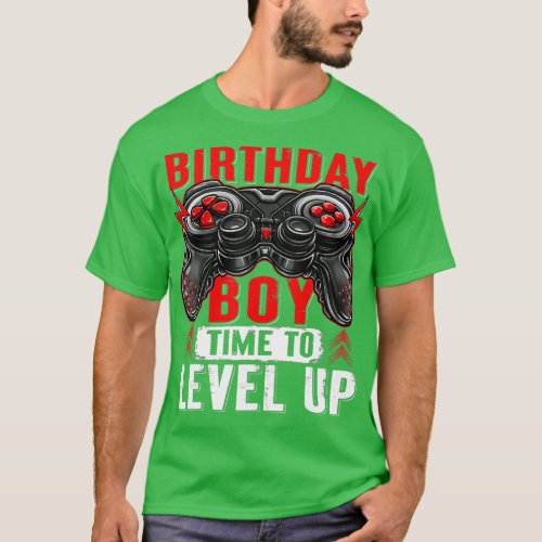 Birthday Boy Time to Level Up Gaming Birthday Boys T_Shirt