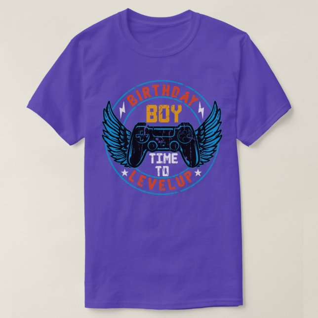 Birthday Boy time to level up Gaming T-Shirt (Design Front)