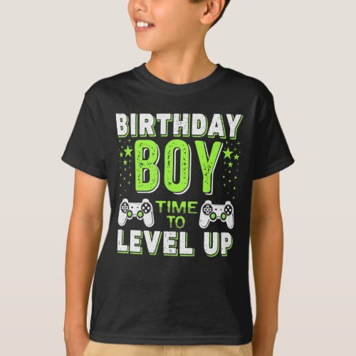 Birthday Boy Time to Level Up Gift Boys T_Shirt