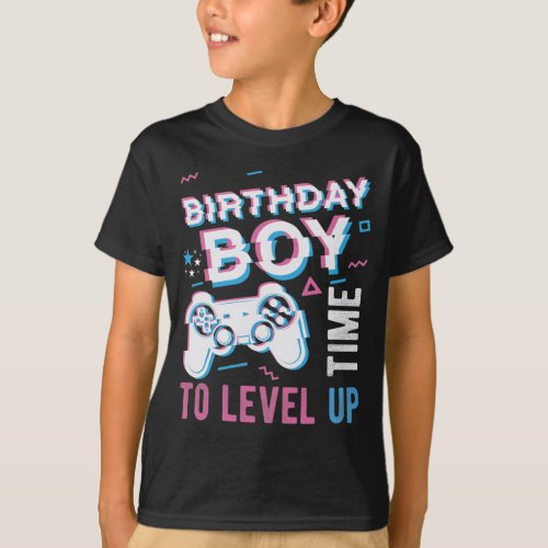 Birthday Boy Time to Level Up Gift Boys T_Shirt
