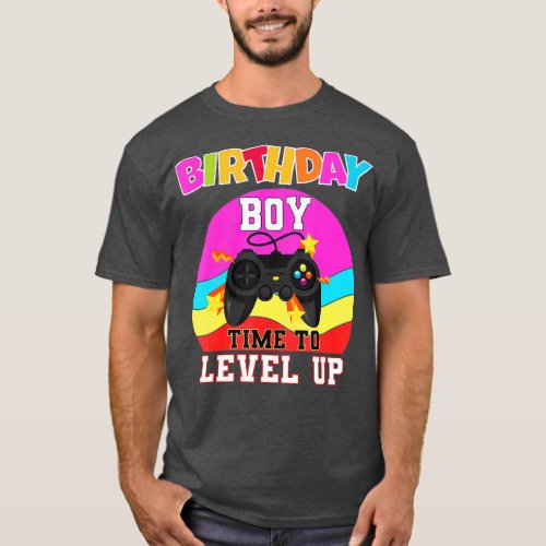 Birthday Boy Time to Level Up Matching Video Gamer T_Shirt