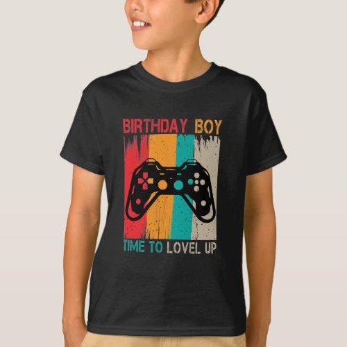 Birthday Boy Time to Level Up t_shirt