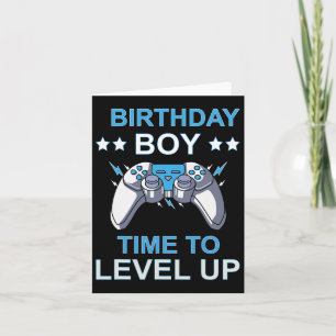 Birthday Boy Time To Level Up Video Game Birthday Card