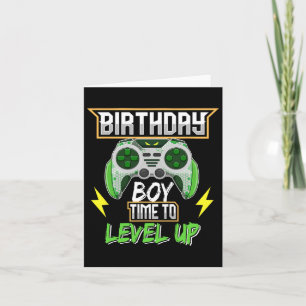 Birthday Boy Time To Level Up Video Game Birthday Card