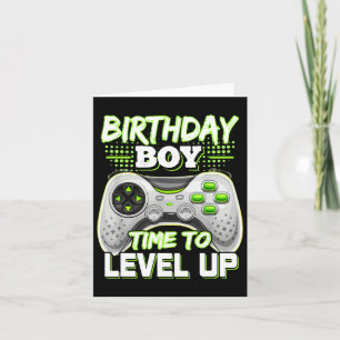Birthday Boy Time To Level Up Video Game Birthday Card