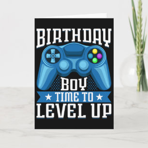 Birthday Boy Time To Level Up Video Game Birthday Card