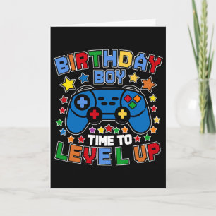 Birthday Boy Time To Level Up Video Game Birthday Card