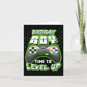 Birthday Boy Time To Level Up Video Game Birthday Card