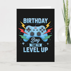 Birthday Boy Time To Level Up Video Game Birthday Card