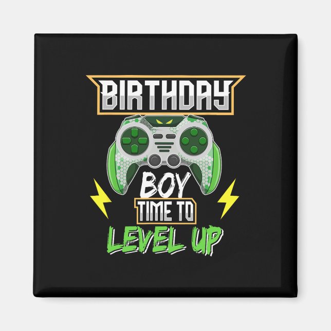 Birthday Boy Time To Level Up Video Game Birthday  Magnet (Front)