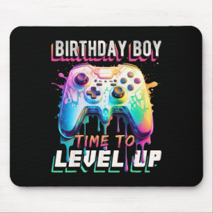 Birthday Boy Time To Level Up Video Game Birthday Mouse Pad