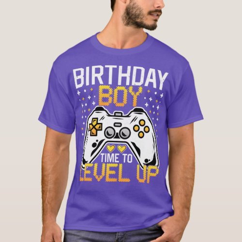Birthday Boy Time to Level Up Video Game Birthday  T_Shirt