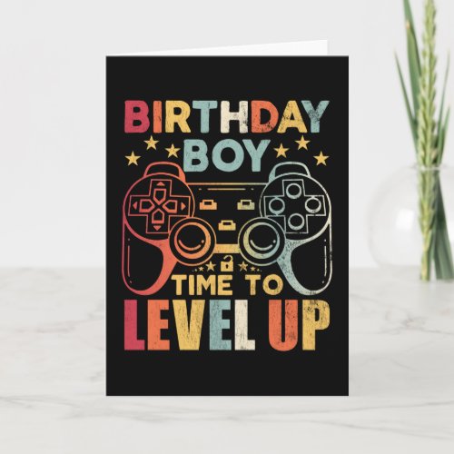 Birthday Boy Time To Level Up Video Game Card