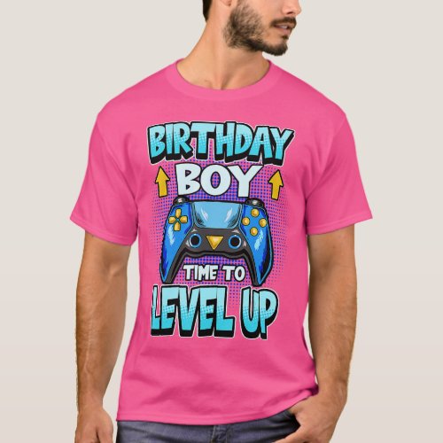 Birthday Boy Time To Level Up Video Gaming Control T_Shirt
