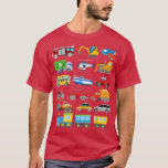 Birthday Boy Train Car Fire Truck Airplane Bus,Exc T-Shirt<br><div class="desc">Birthday Boy Train Car Fire Truck Airplane Bus, Excavator  .</div>