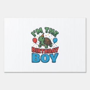 Birthday Boy Turtle Vintage Party Shirt Design_1 Sign