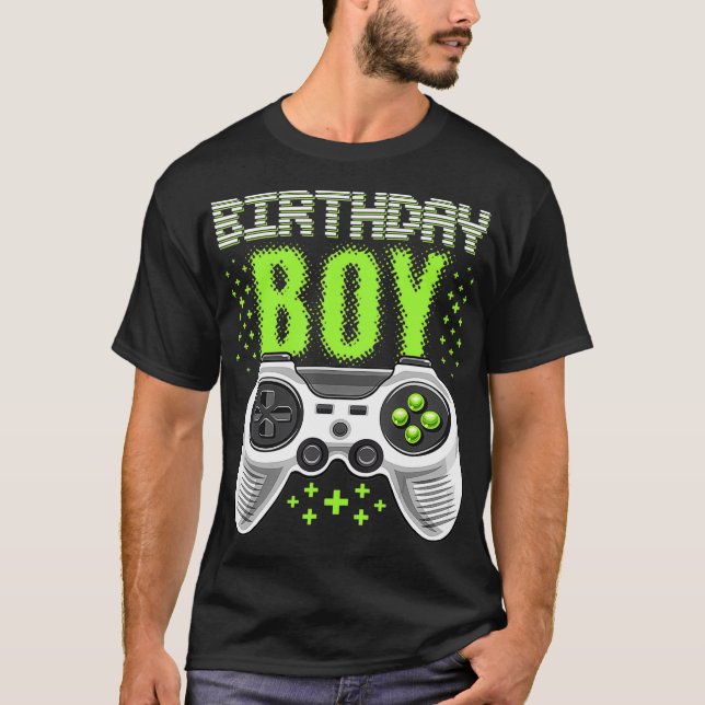 Birthday Boy Video Game Controller Birthday Gamer  T-Shirt (Front)