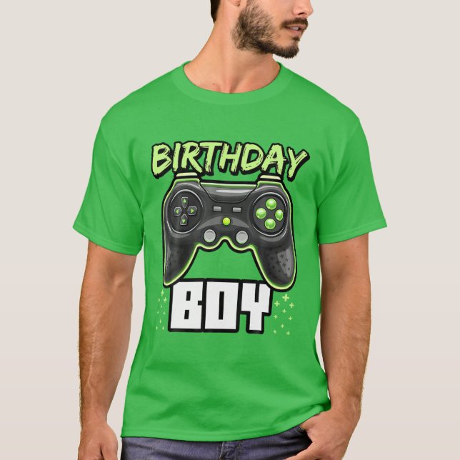Birthday Boy Video Game Controller Birthday Gamer T-Shirt (Front)