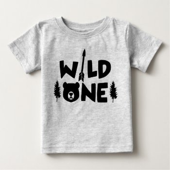 Birthday Boy Wild One Baby T-shirt by nasakom at Zazzle