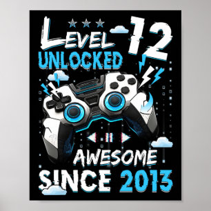 Birthday Boys Level 12 Unlocked 12 Years Old Video Poster