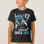 Birthday Boys Level 12 Unlocked 12 Years Old Video T-Shirt
