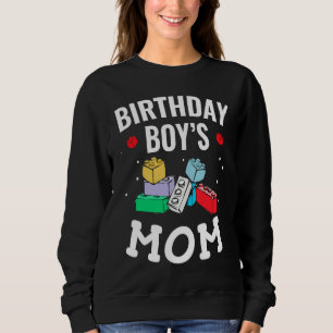 Birthday Boy's Mom Building Blocks  4 Sweatshirt