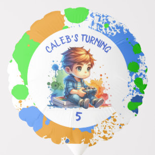 Birthday Boy's name and age Personalized Photo Balloon