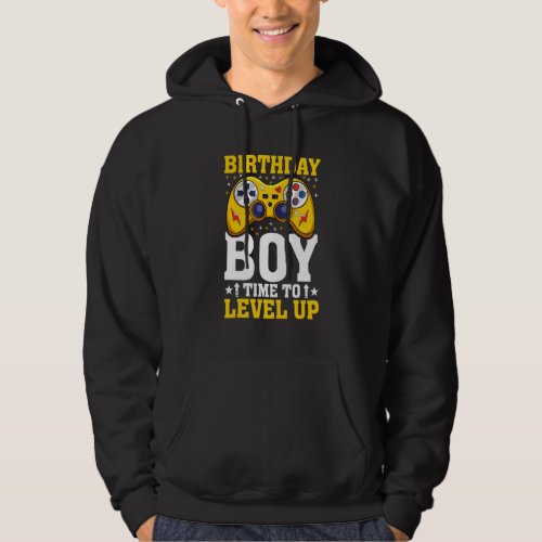 Birthday boys Time to Level Up Video Game Birthday Hoodie