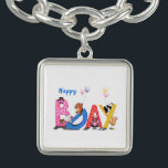 Birthday Bracelet Gift with Baby Bears Party<br><div class="desc">Happy Birthday Bracelets - Baby Bears Party Celebration Fun Drawing Cute Bear - Choose / Add Your Unique Text / Year / Color - Make Your Special Gift - Resize and move or remove and add elements / image with customization tool ! - Drawing and Design by MIGNED. You can...</div>