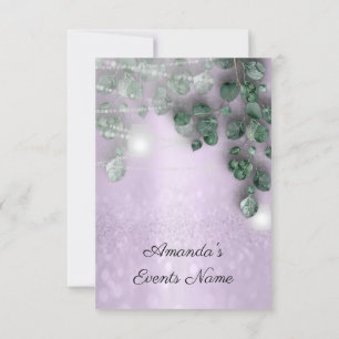 Birthday Bridal Shower Light Jar Rustic Purple Invitation